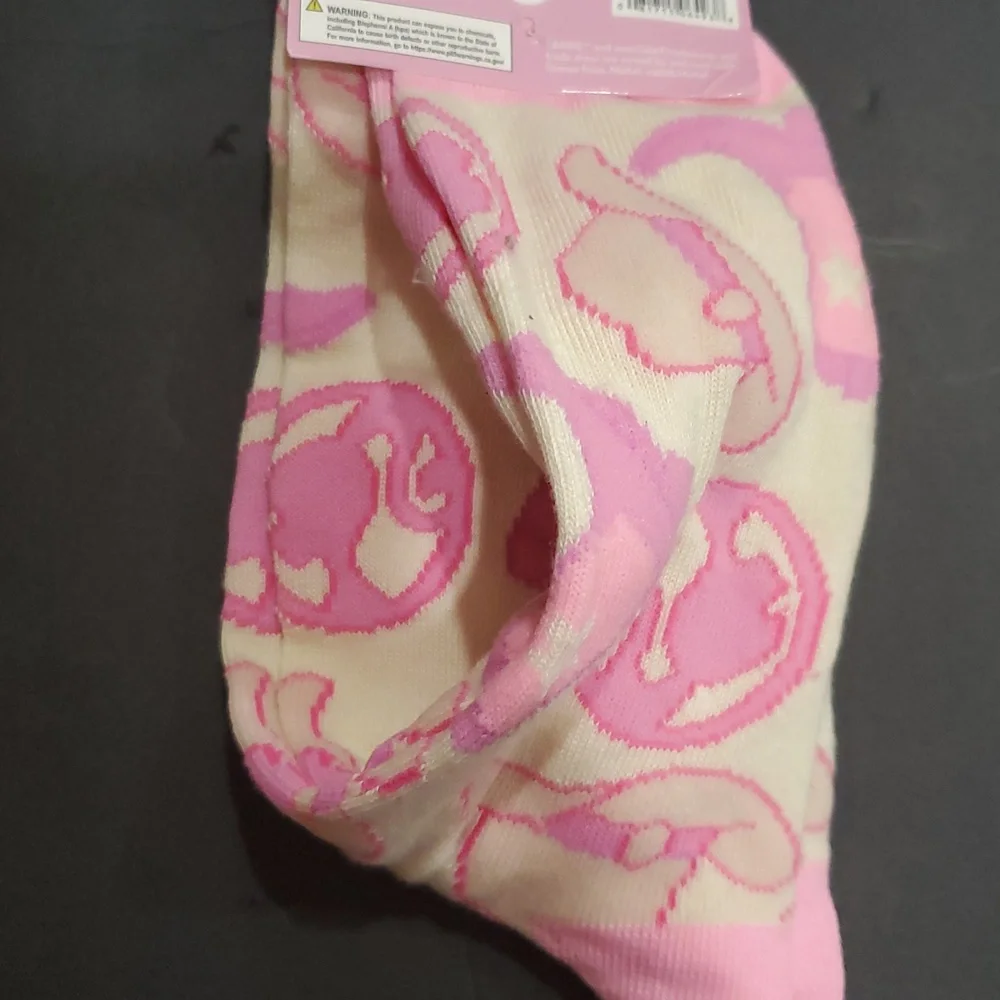 Barbie Cowboy hat cowboy boots cream printed crew socks fits‎ size 9-13 new